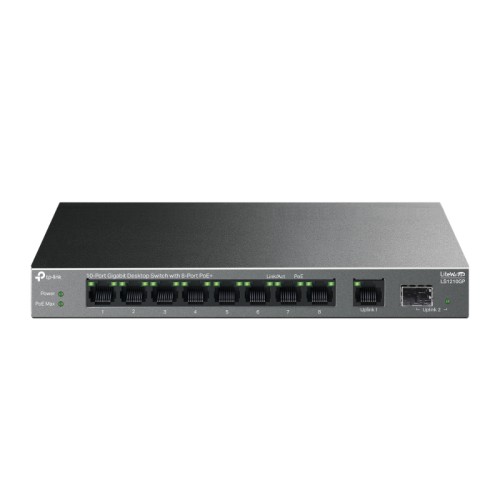 TP-Link Switch 10 Puertos 10/100/1Gbit con 8 PoE+