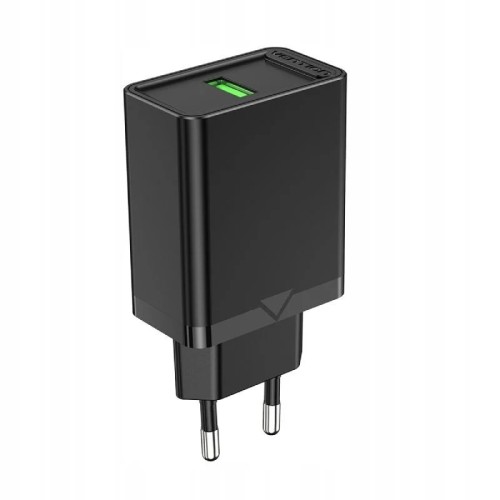 Cargador de Pared 18W USB-A 3A Negro Vention