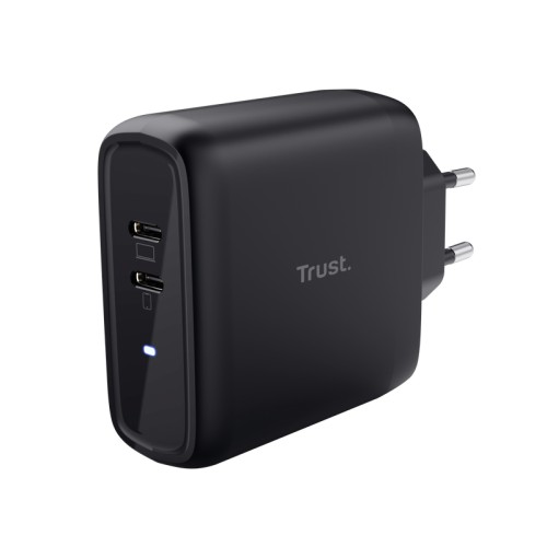 65W Wall/Travel Charger 2xUSB-C Black Trust