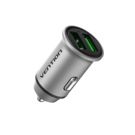 Vention 2xUSB-A 18W Car Charger Grey