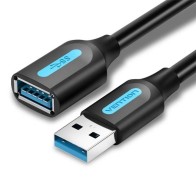 Cable Alargador Usb 3.0 M/h 0.50 M Negro Vention