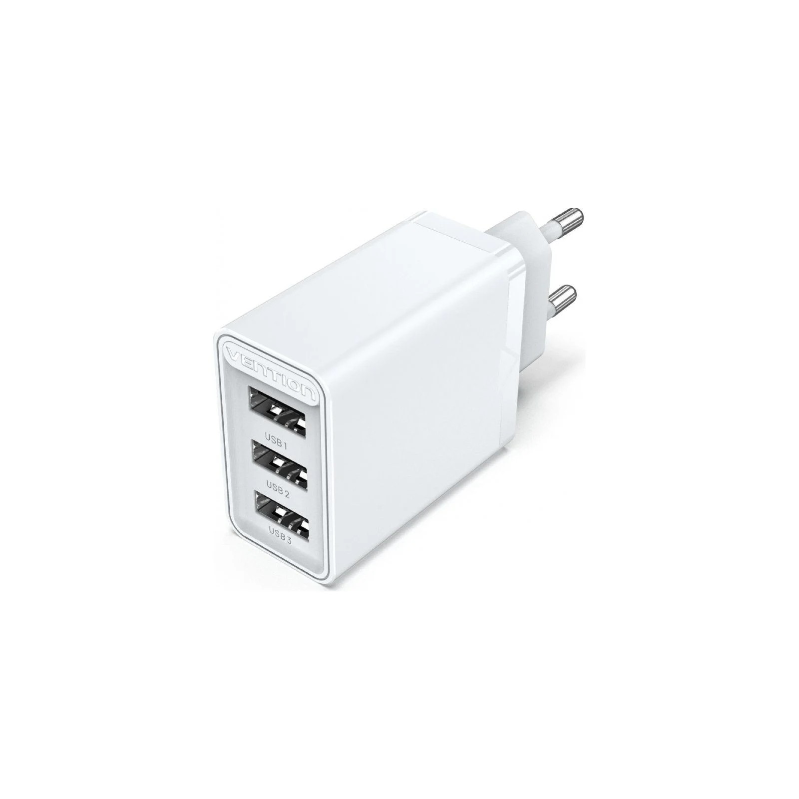 Wall/Travel Charger 3x USB-A 12W White