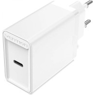 30w Wall Charger USB-C 2.4A White Vention