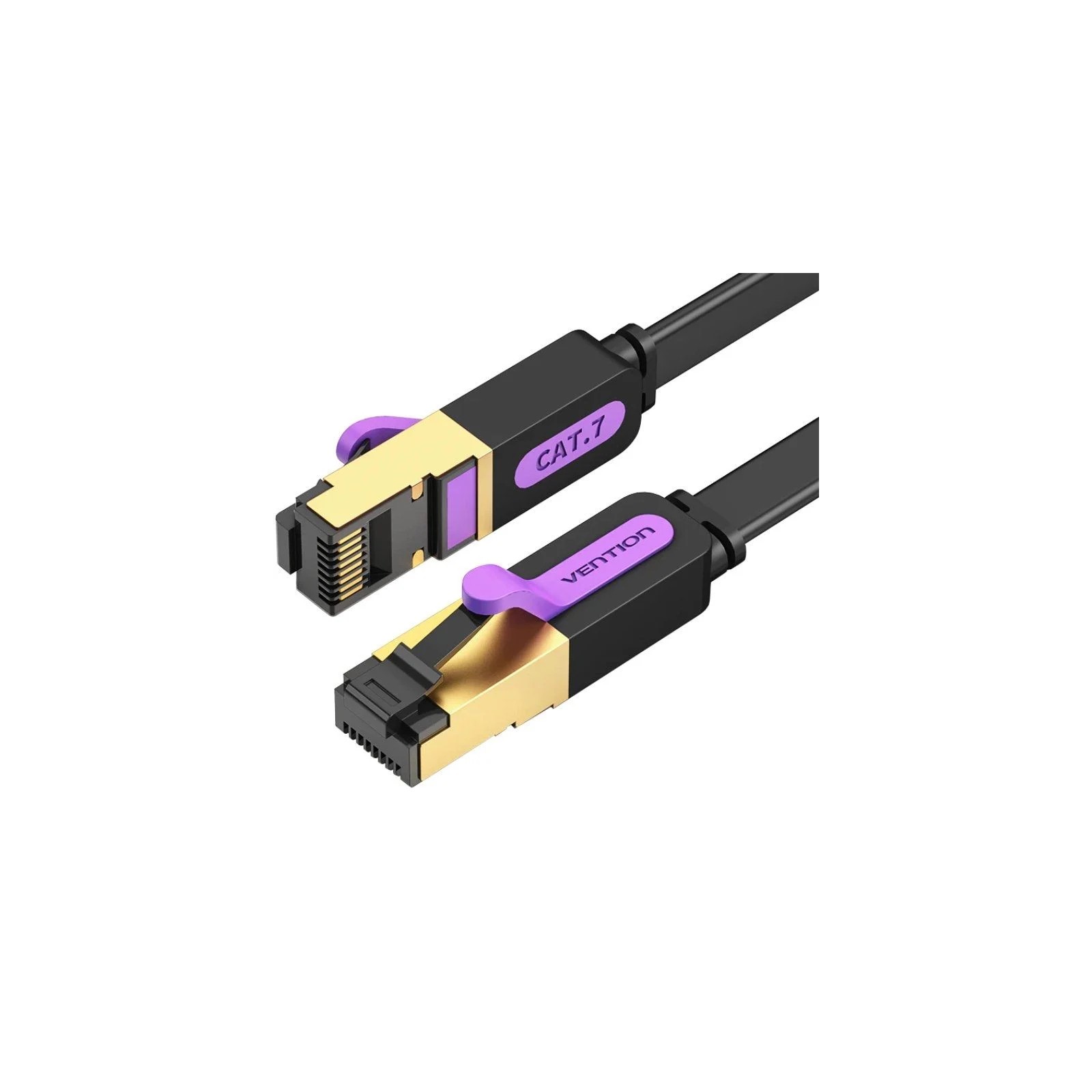 Cable De Red Latiguillo Rj45 Cat.7 Stp Awg30 1 M Negro Vention