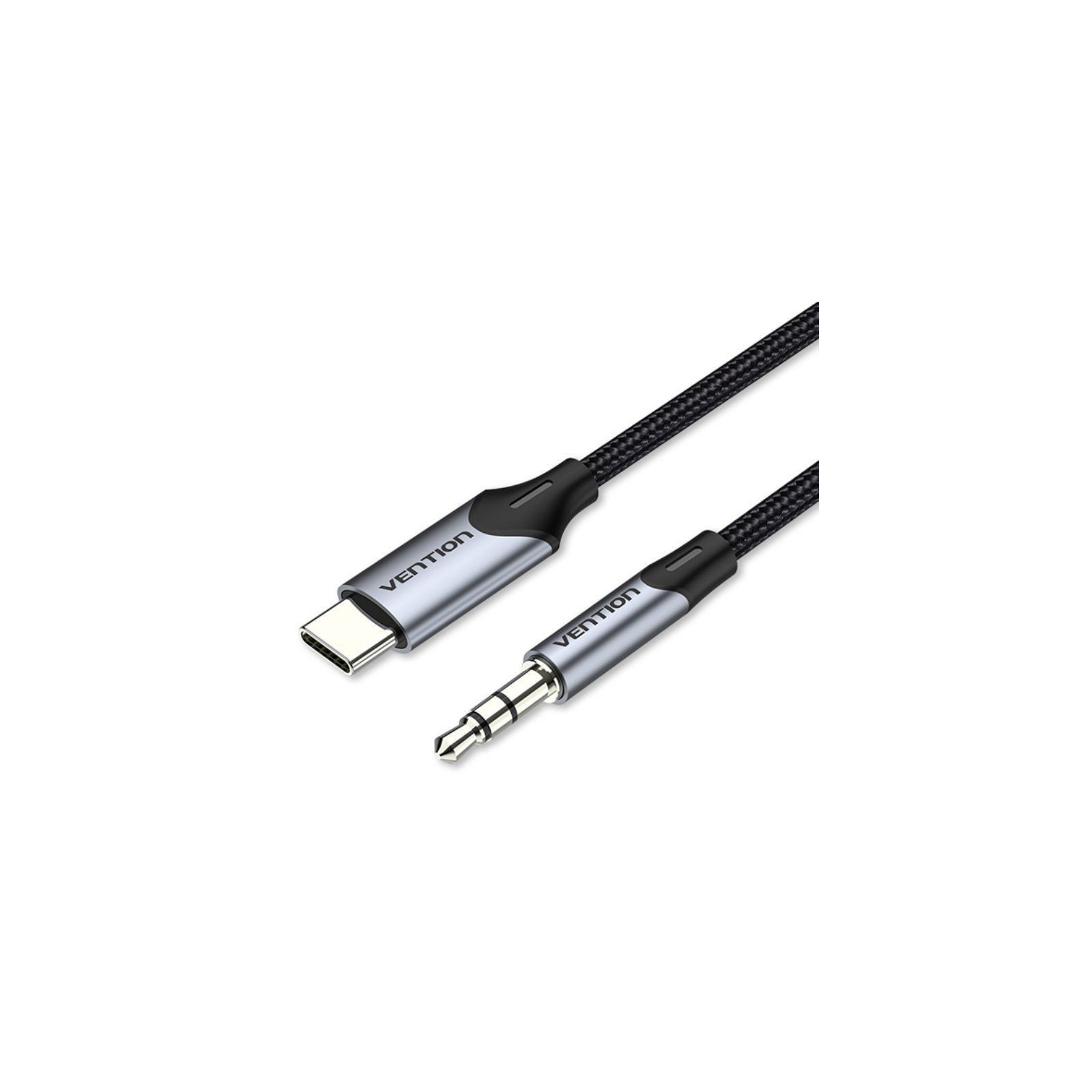 Conversor USB-C a Jack 3.5mm 1m Gris Vention - Solución de Audio Duradera