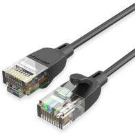 Cable De Red UTP RJ45 Cat6a 1 M Negro Vention para Internet de Alta Velocidad