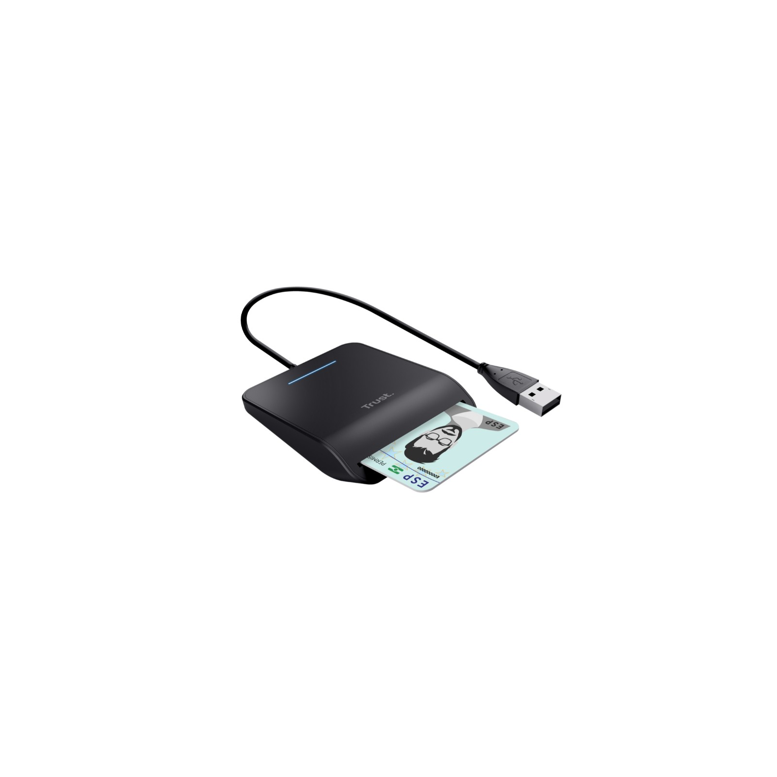 Lector Tarjetas Externo USB 2.0 Primo Negro Trust