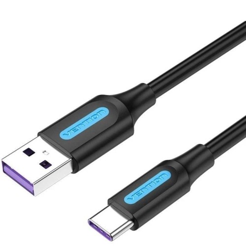 Cable USB-A a USB-C M-M 0.5 M Negro Vention