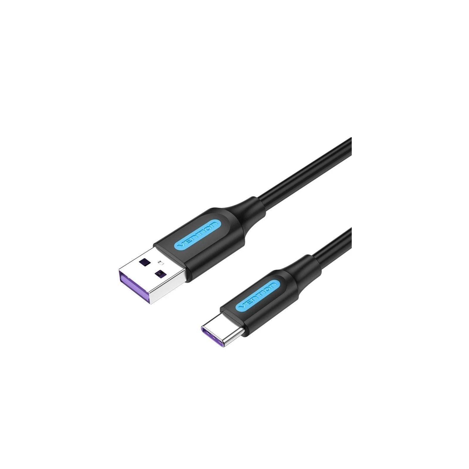 Cable USB-A a USB-C M-M 0.5 M Negro Vention