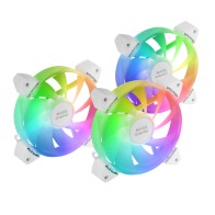 Kit de Ventiladores ARGB 120mm MF-3A Blanco Mars Gaming