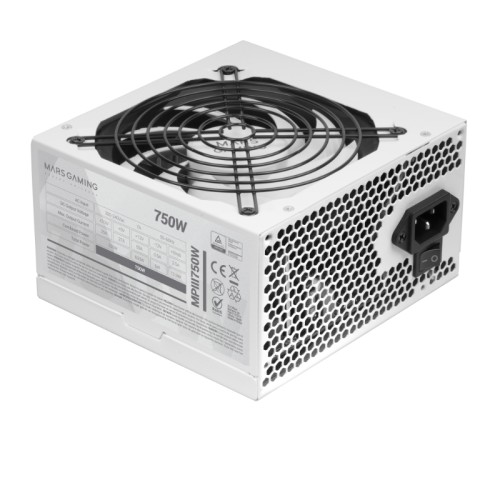 Mars Gaming 750W Power Supply 85% Efficient White