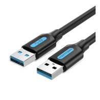 Cable USB-A Macho a Macho de 3m Negro Vention para Transferencia Rápida de Datos