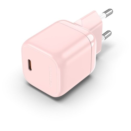 Cargador Pared 30W USB-C 3A Rosa Vention