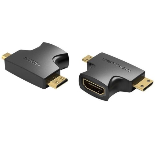 Adaptador HDMI 2 en 1 Mini Micro Negro Vention