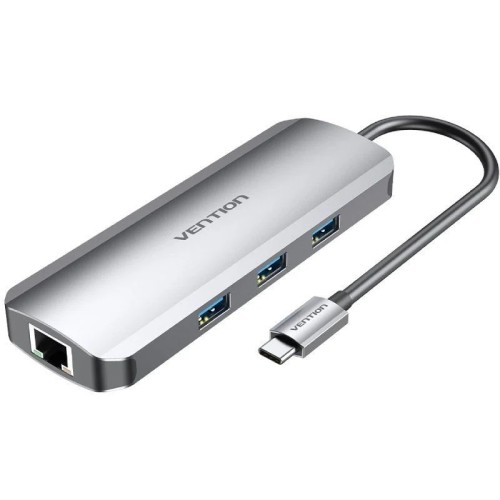 Vention 9-Port USB-C Docking Station Grey