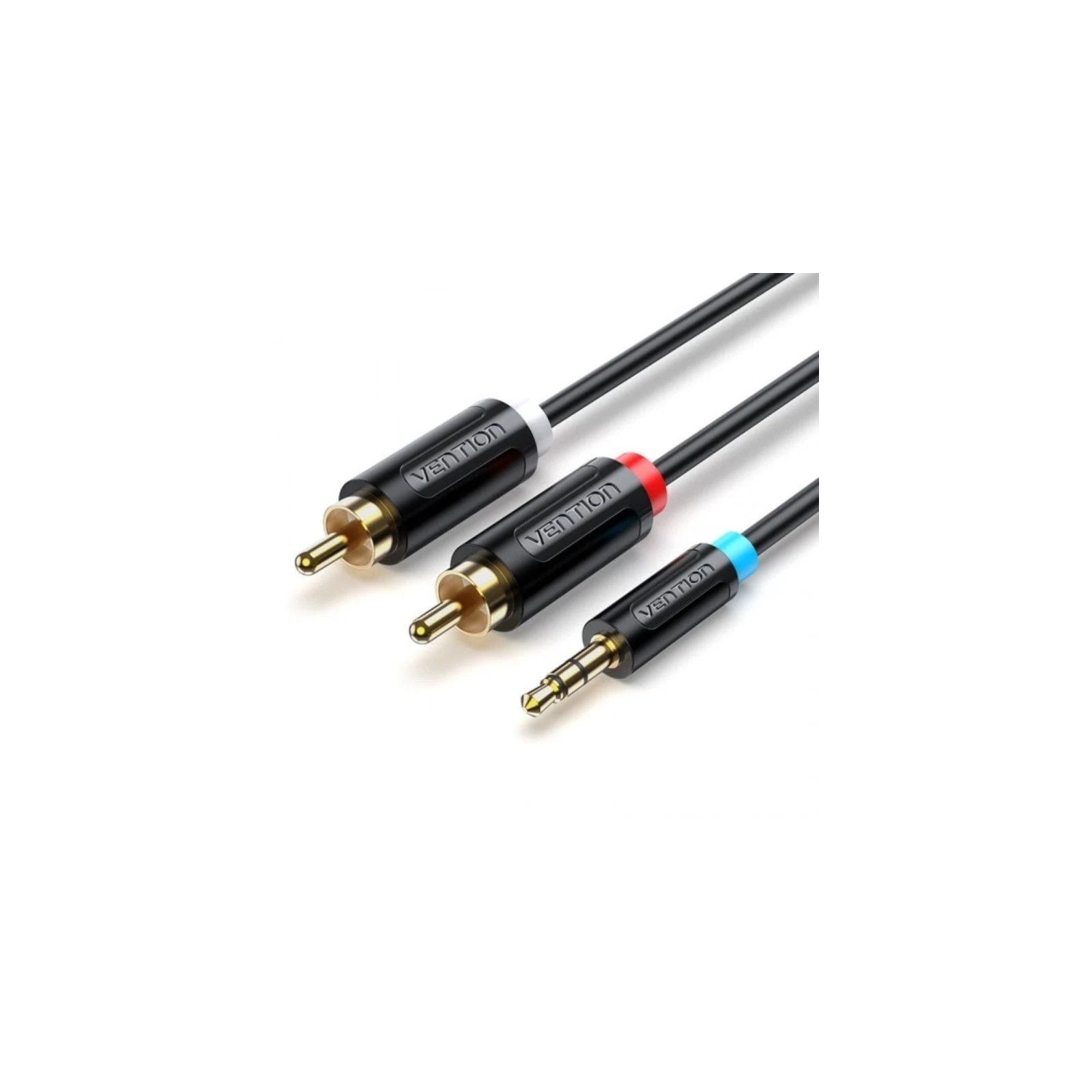 Cable Audio Estereo Jack 3.5/m 2xrca/m 2 M Negro Vention