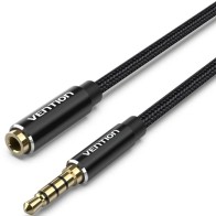 Cable Audio Estéreo Jack 3.5/m Jack 3.5/h 3 M Negro Vention