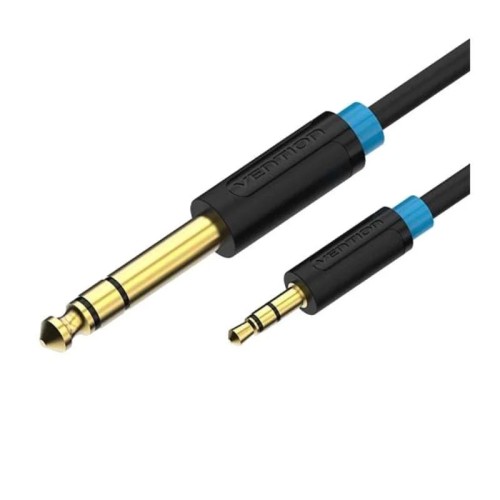 Cable Audio Estereo Jack 6.5/m Jack 3.5/m 2 M Negro Vention