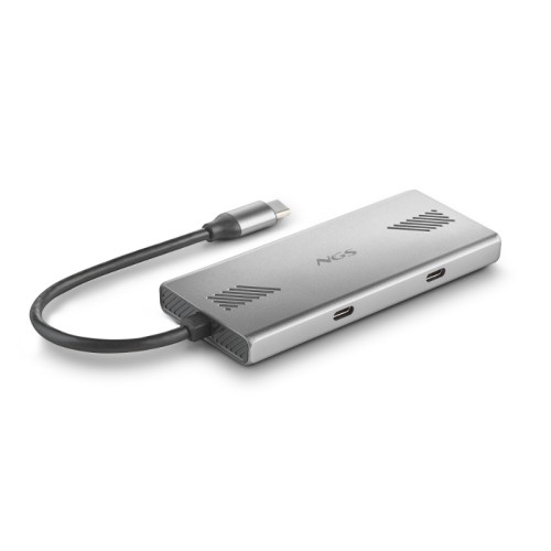 NGS Wonderduo-C 4-Port USB-C Hub Gray