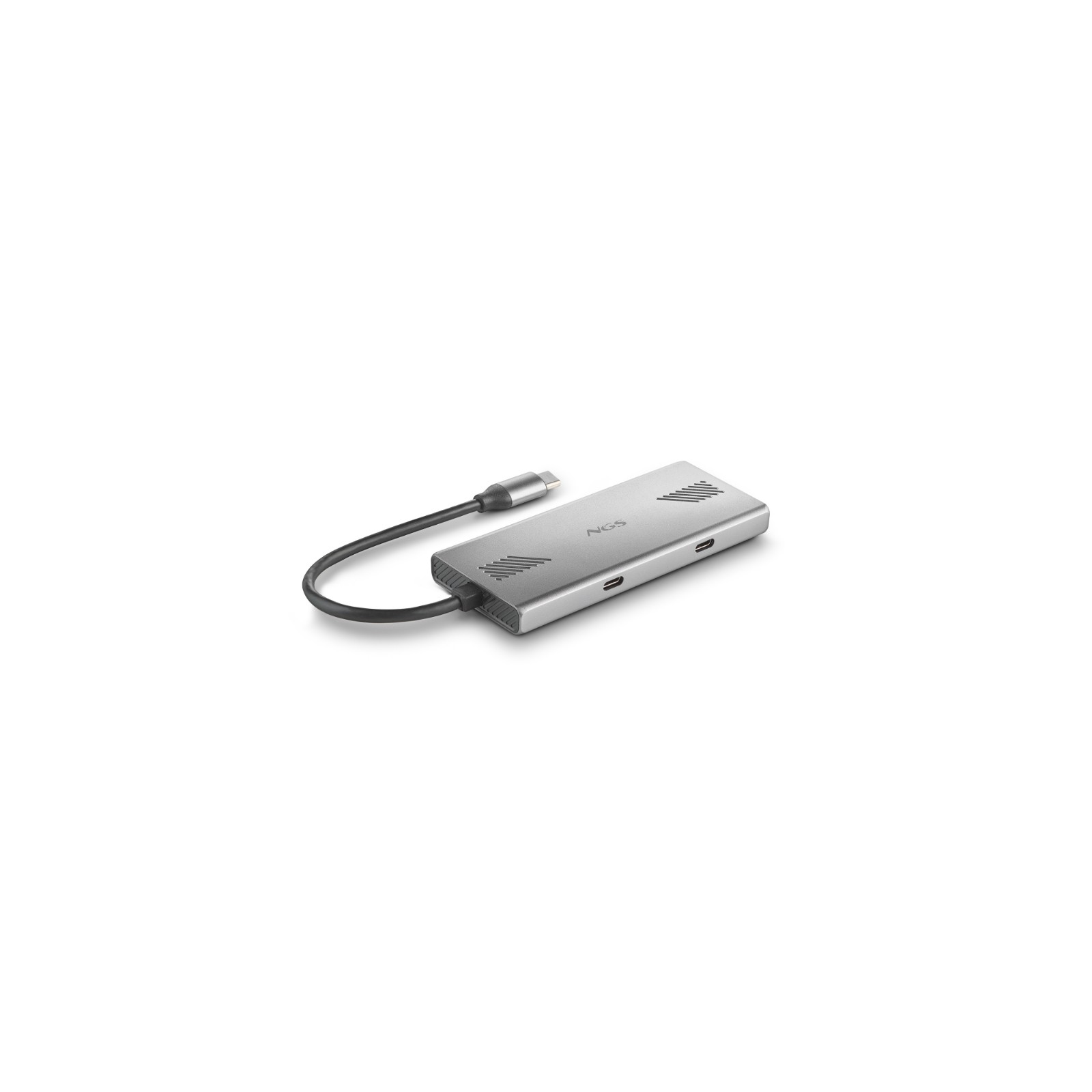 Hub NGS Wonderduo-C Gris de 4 Puertos USB-C