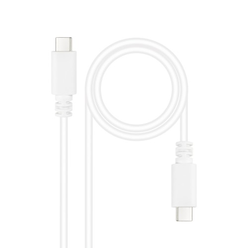 Cable Usb 2.0 3a Tipo C a C 1.5 M Blanco