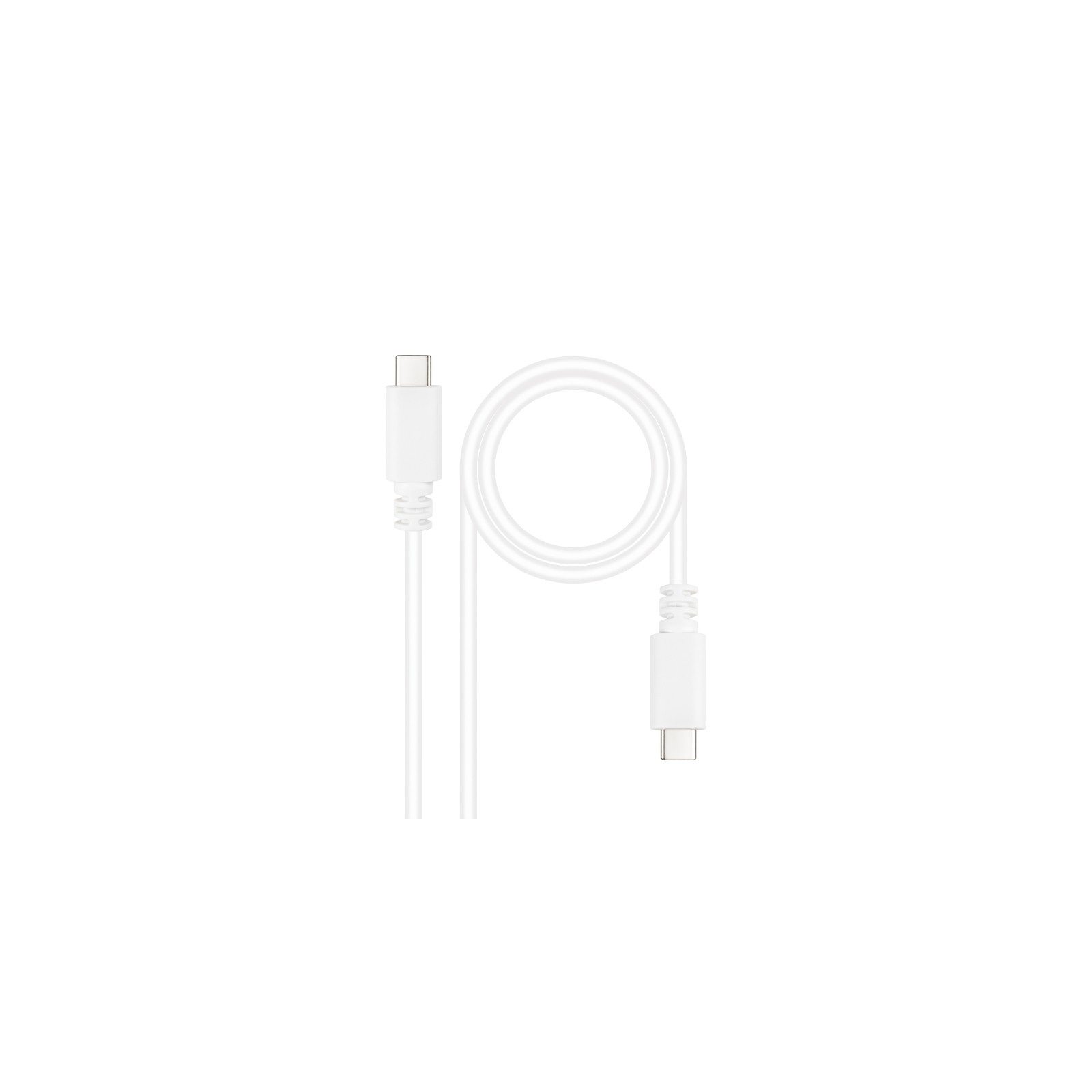 Cable Usb 2.0 3a Tipo C a C 1.5 M Blanco