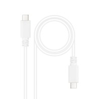 Nanocable USB 2.0 3A Type-C to Type-C Cable 1M White