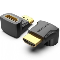 Adaptador HDMI 4K 90º Macho a Hembra Negro Vention