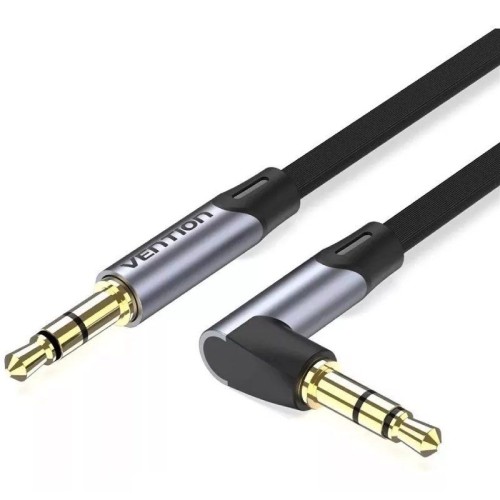 Vention Right-Angle 3.5mm Male to Male Audio Cable 2m Grey