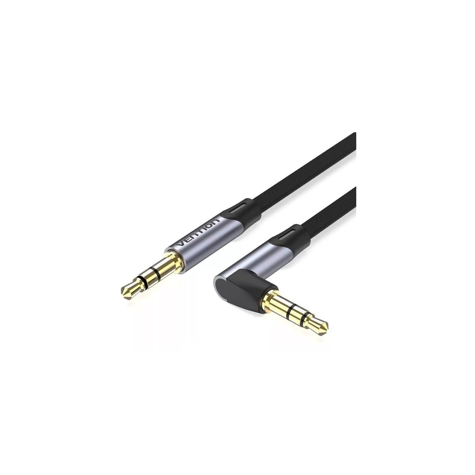 Vention Right-Angle 3.5mm Male to Male Audio Cable 2m Grey