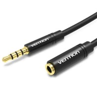 Vention 3M Stereo Audio Cable 3.5mm Male to 3.5mm Female Black Vention