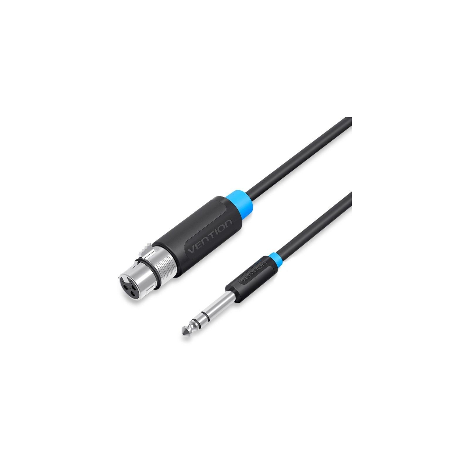 Cable de Audio Estéreo Jack 6.5mm a XLR Hembra 2M Negro Vention