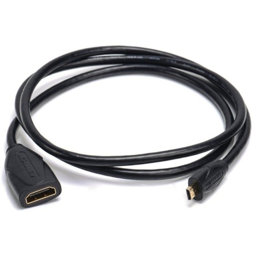 Vention Micro HDMI 4K Male to Female Extension Cable 1m Black