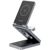 Vention 3-in-1 Wireless Charging Stand MagSafe 15W Black