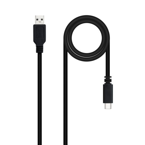 Cable USB 2.0 3A Tipo USB-C/M- A/M 1.5 M Negro Nanocable