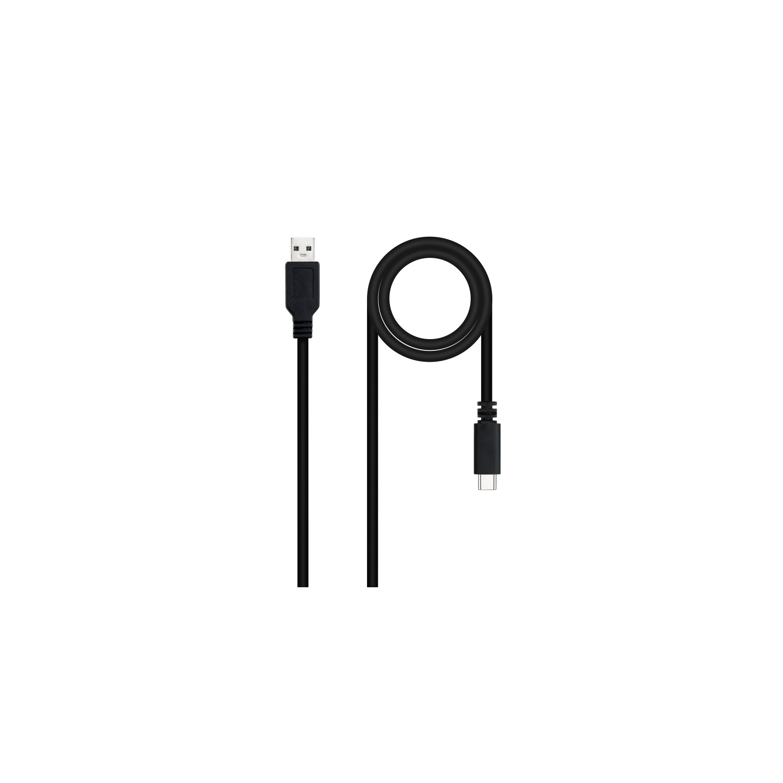 Cable USB 2.0 3A Tipo USB-C/M- A/M 1.5 M Negro Nanocable