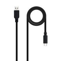 Nanocable USB 2.0 Cable USB-C to USB-A 1.5m Black