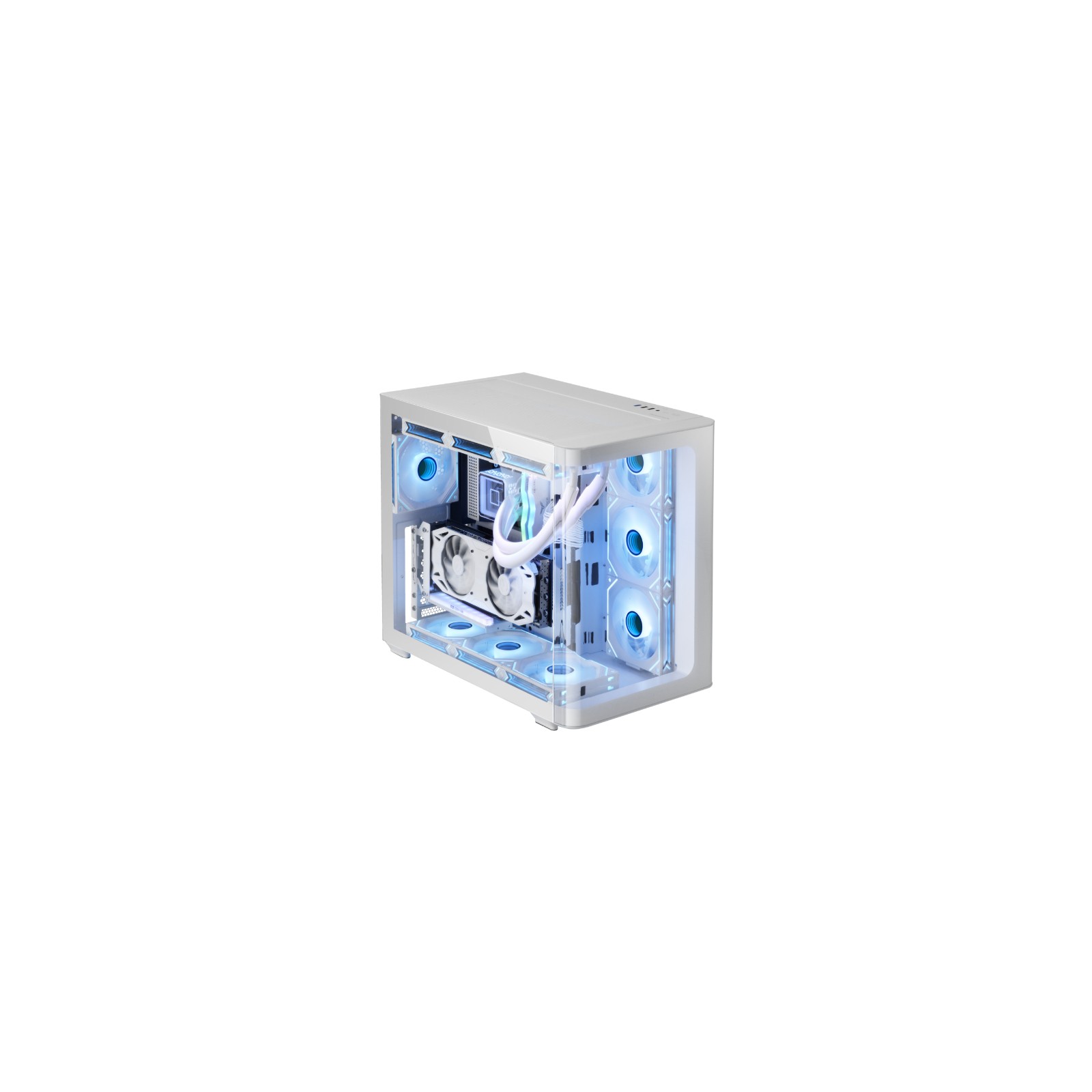 Caja Semitorre ATX MC-Fusion ARGB Blanco Mars Gaming