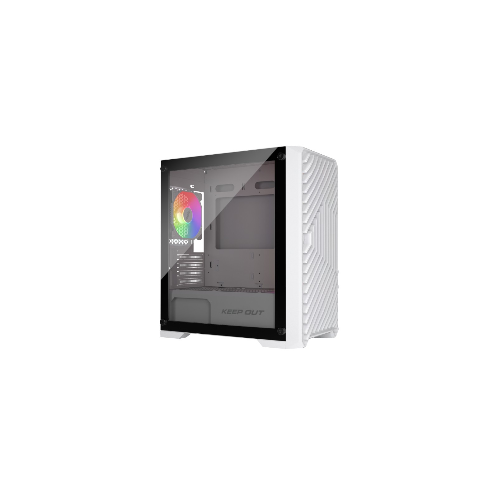 Caja MicroATX Xc-220 Glass ARGB Blanca Keepout