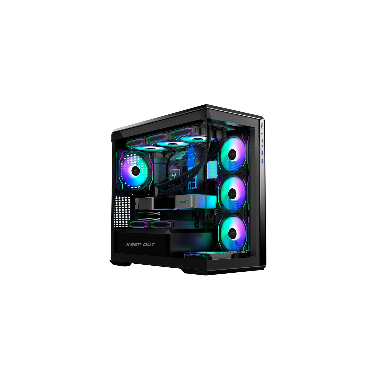 KeepOut XC-905PRO+ MicroATX Case with ARGB