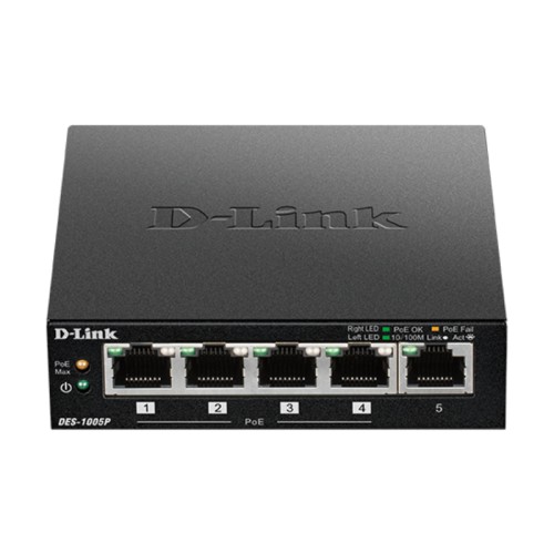 D-Link 5-Port 10/100 Switch with PoE