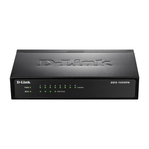 D-Link 8-Port 10/100 Switch (4 PoE)