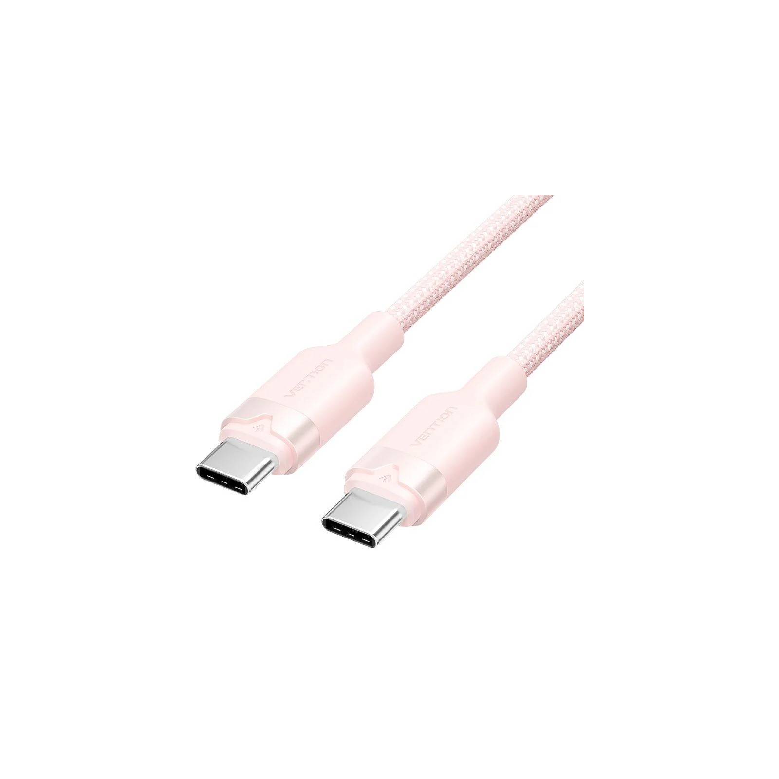 Cable Usb-c A Usb-c 1 M Rosa Con Carga De 3A