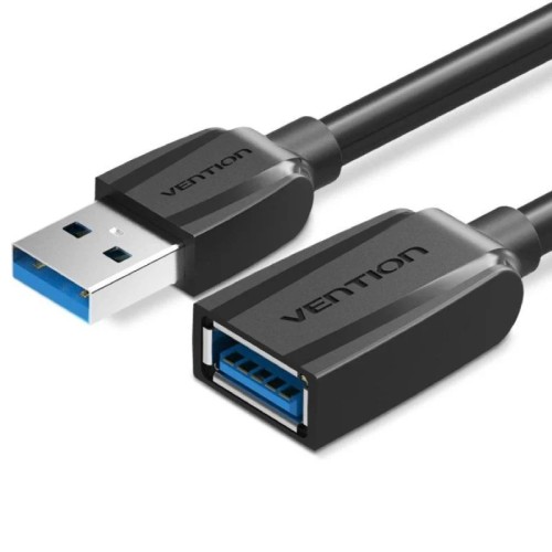 Cable Alargador USB 3.0 USB M-M 2 M Negro Vention