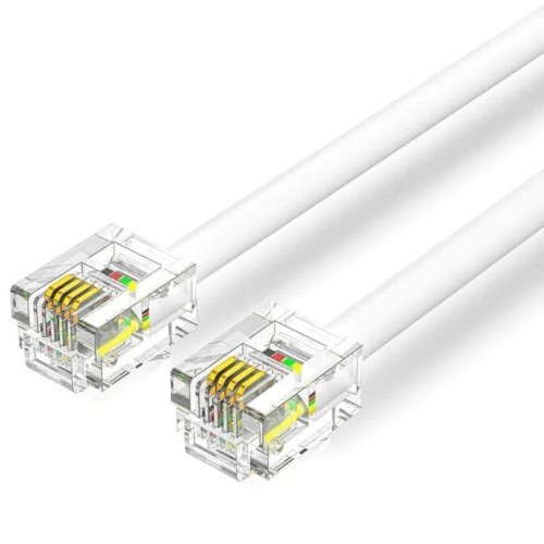 Cable Telefónico RJ11 2 M Blanco Vention