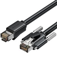 Cable De Red Latiguillo RJ45 Cat.6 S/FTP AWG26 0.5 M Negro Vention