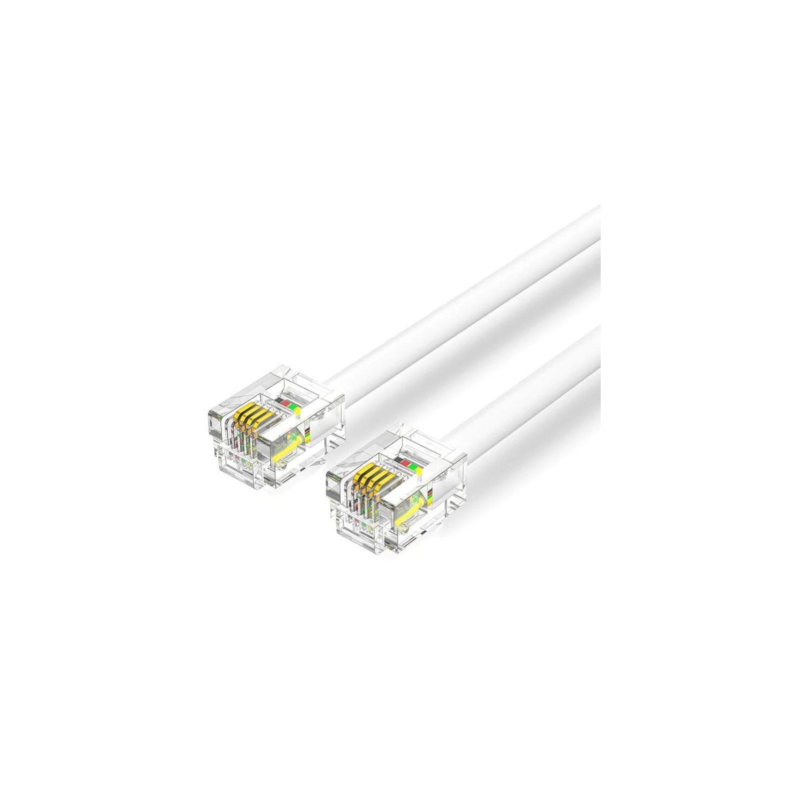 Vention 10M White 6P4C Telephone Cable