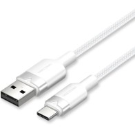 Cable Usb-c A Usb-a Trenzado 1 M Blanco Vention