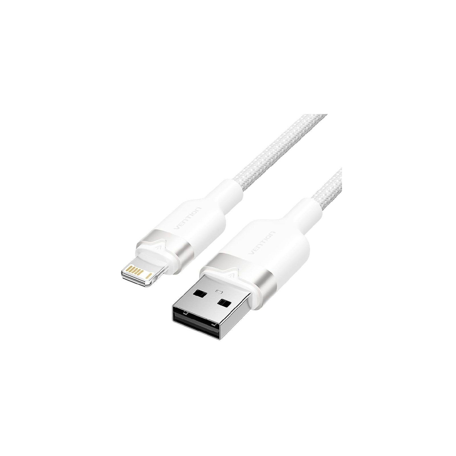 Cable USB A a Lightning Trenzado 1 M Blanco Vention