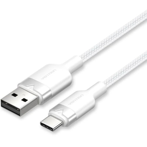 Cable USB-C a USB-A Trenzado 2M Blanco Vention